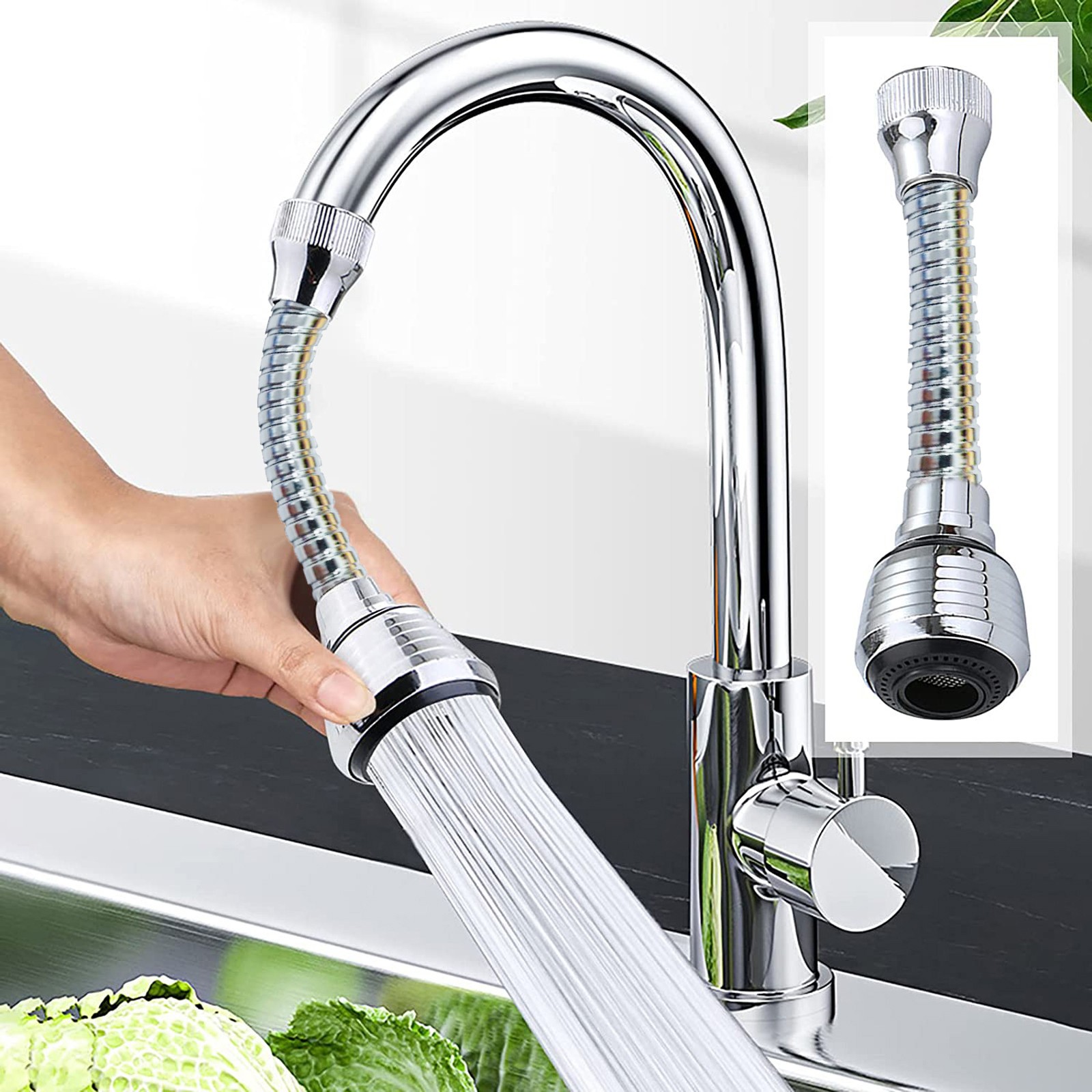 Home Bathroom Faucets - Grifo de Lavabo Metálico con Rociador