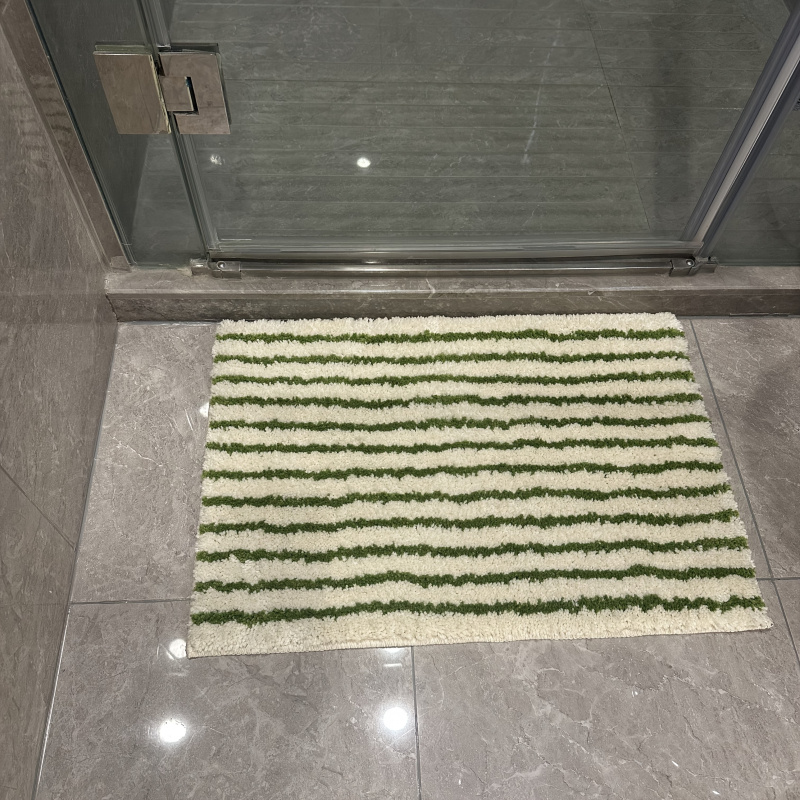 Zara Home Bathroom Rug - Alfombra de baño minimalista a rayas