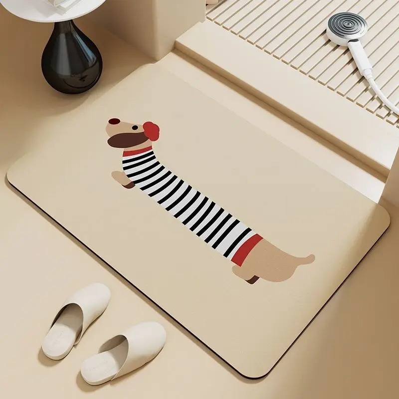 Zara Home Bathroom Rug - VIKAMA Alfombra de baño a rayas