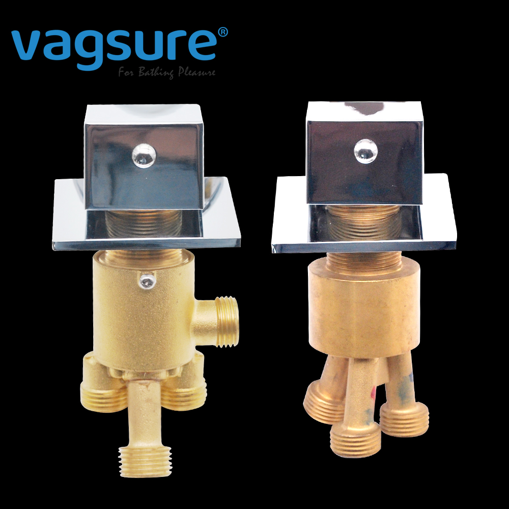 Home Bathroom Faucets - Grifo cuadrado de 2 perillas para