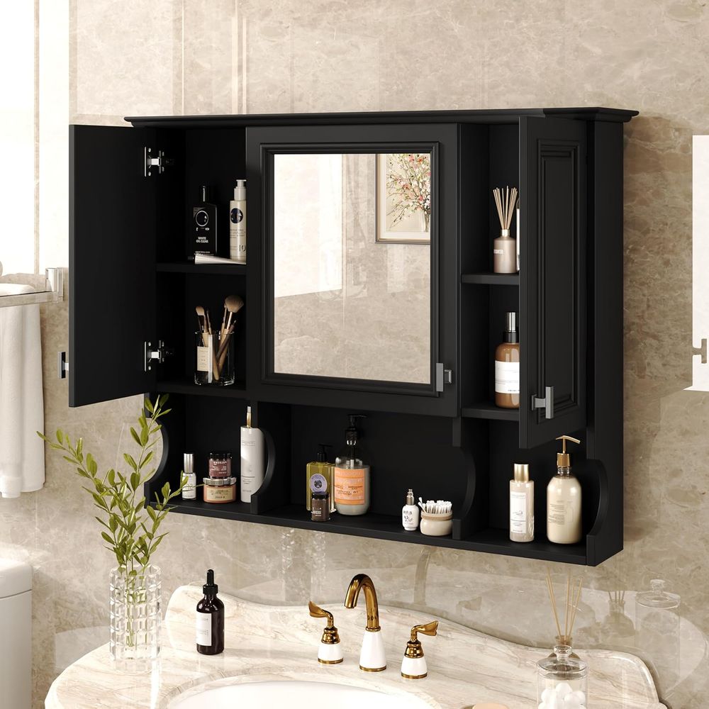 Gabinete de Baño con Espejo, B - Home Bathroom Cabinets reseña y precio