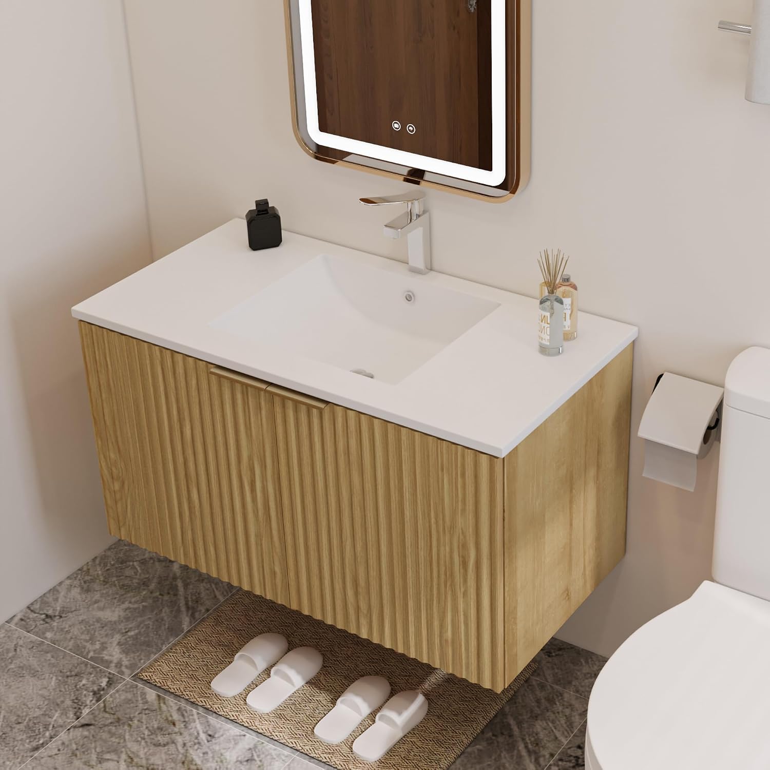 Mueble de Baño Flotante Modern - Home Bathroom Cabinets reseña y precio