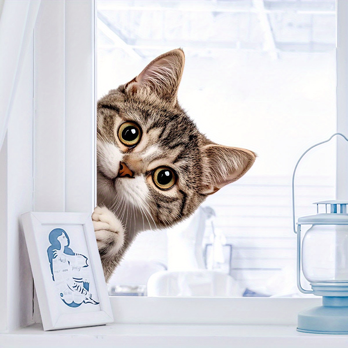 Pegatina Divertida de Gato Esc - Home Bathroom Cabinets reseña y precio