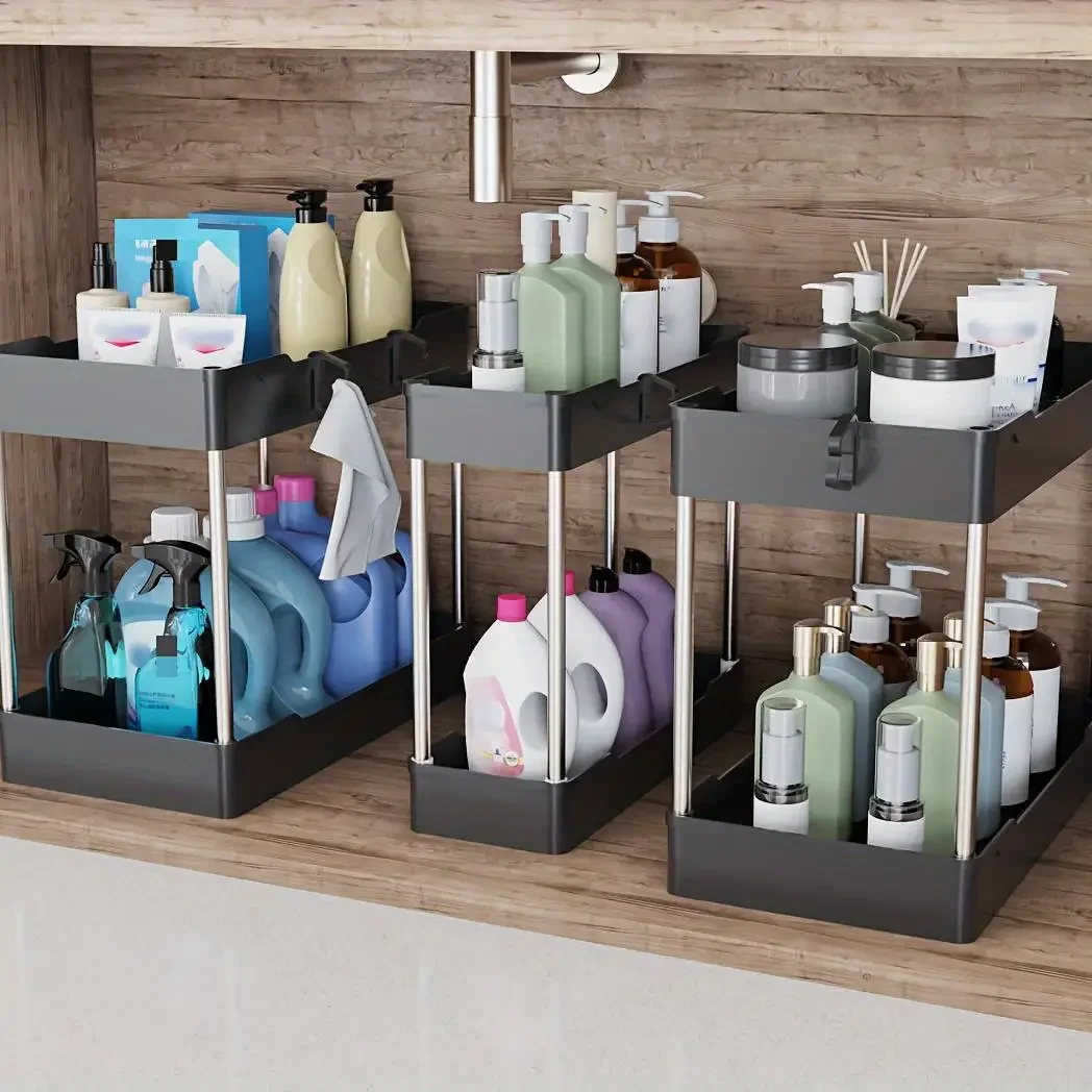Juego de 3 organizadores bajo  - Home Bathroom Cabinets reseña y precio