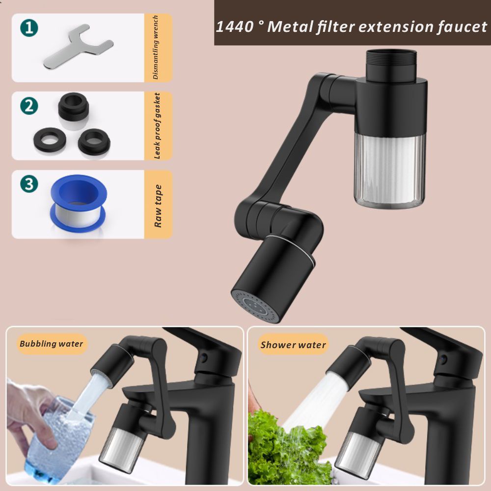 Nuevo Negro 1440 °   Giratorio - Home Bathroom Faucets reseña y precio