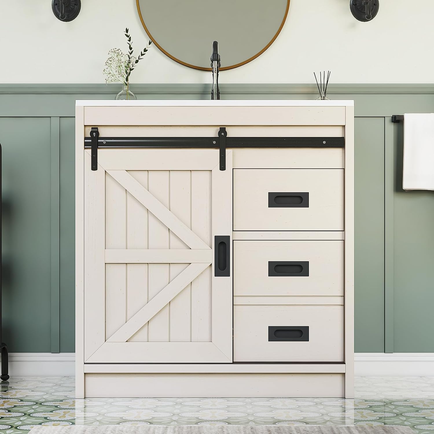 Mueble de Baño Grande Estilo R - Home Bathroom Cabinets reseña y precio