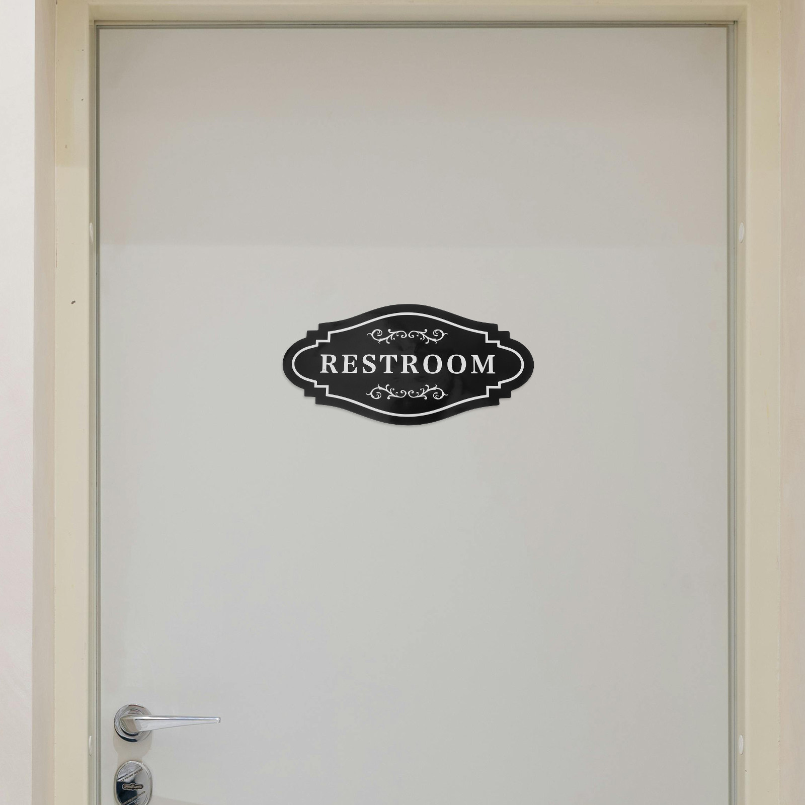 4 pegatinas de vinilo negras p - Home Bathroom Signs reseña y precio