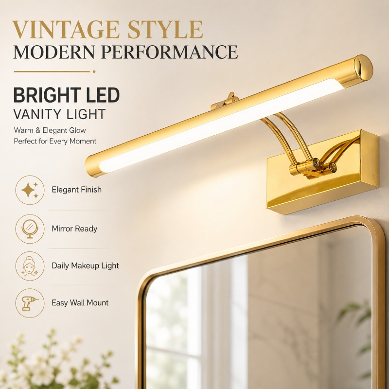 Lámpara de Pared LED Vintage d - Home Bathroom Cabinets reseña y precio
