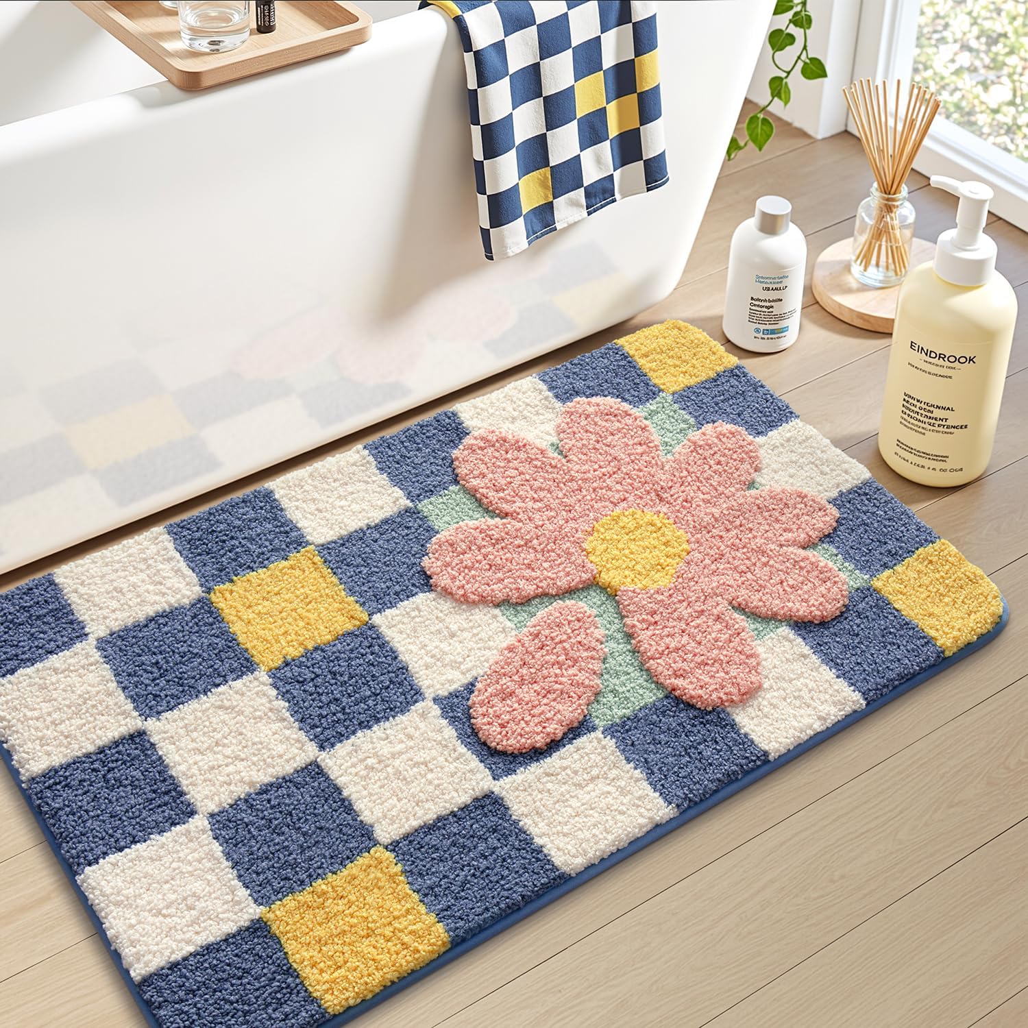 VIKAMA-alfombra moderna para b - Zara Home Bathroom Rug reseña y precio