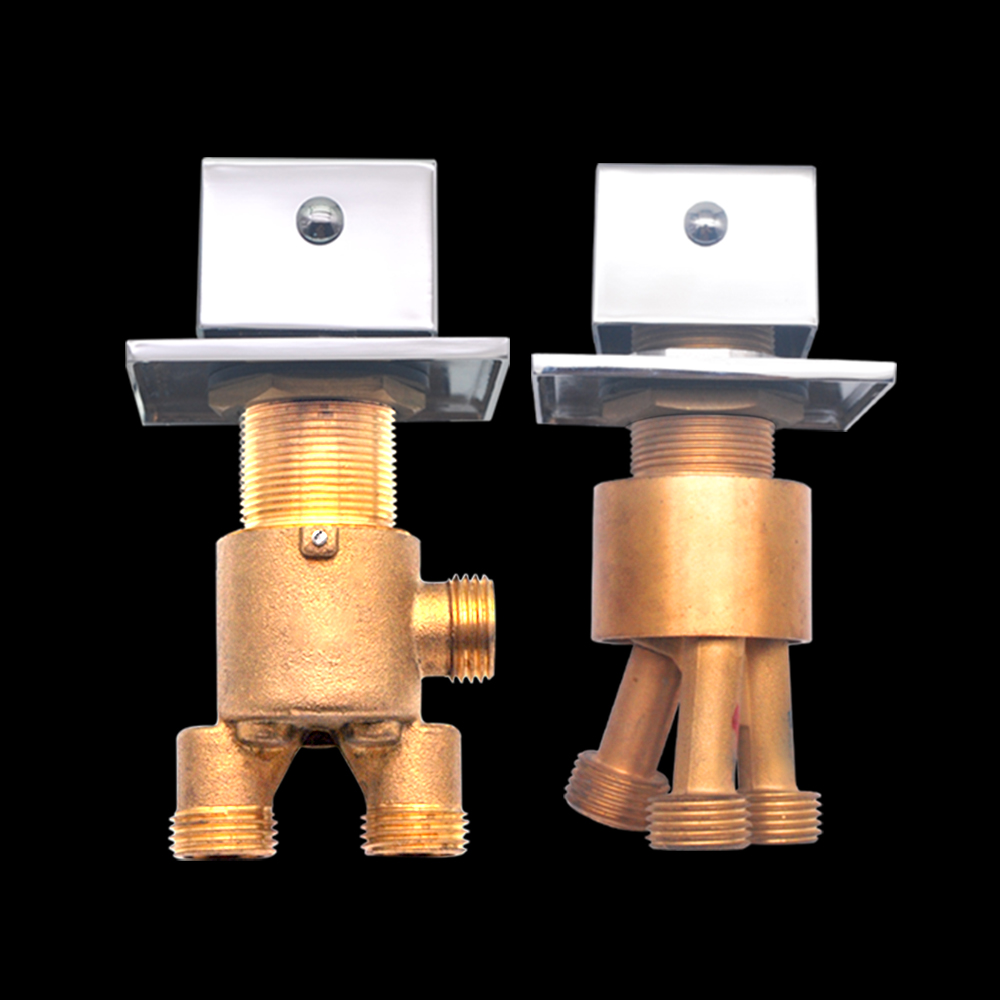 Grifo cuadrado de 2 perillas p - Home Bathroom Faucets reseña y precio