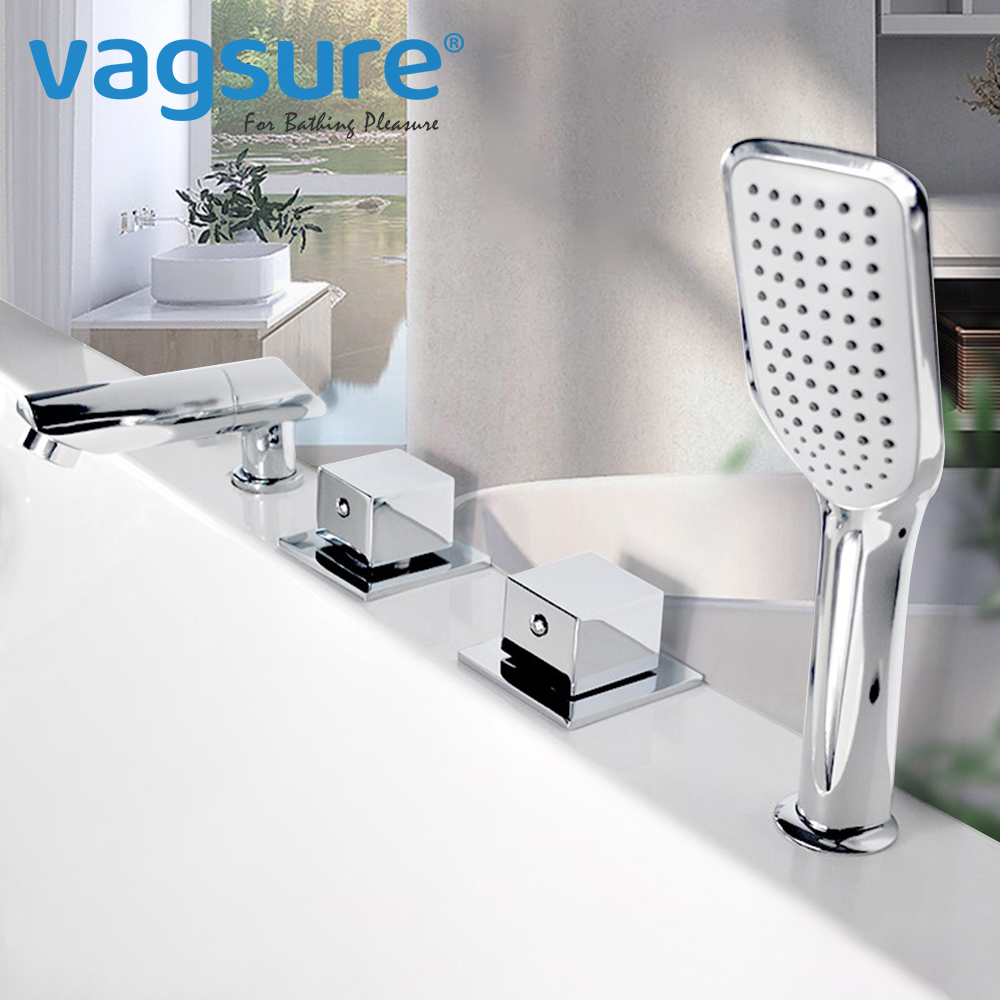 Grifo cuadrado de 2 perillas p - Home Bathroom Faucets reseña y precio