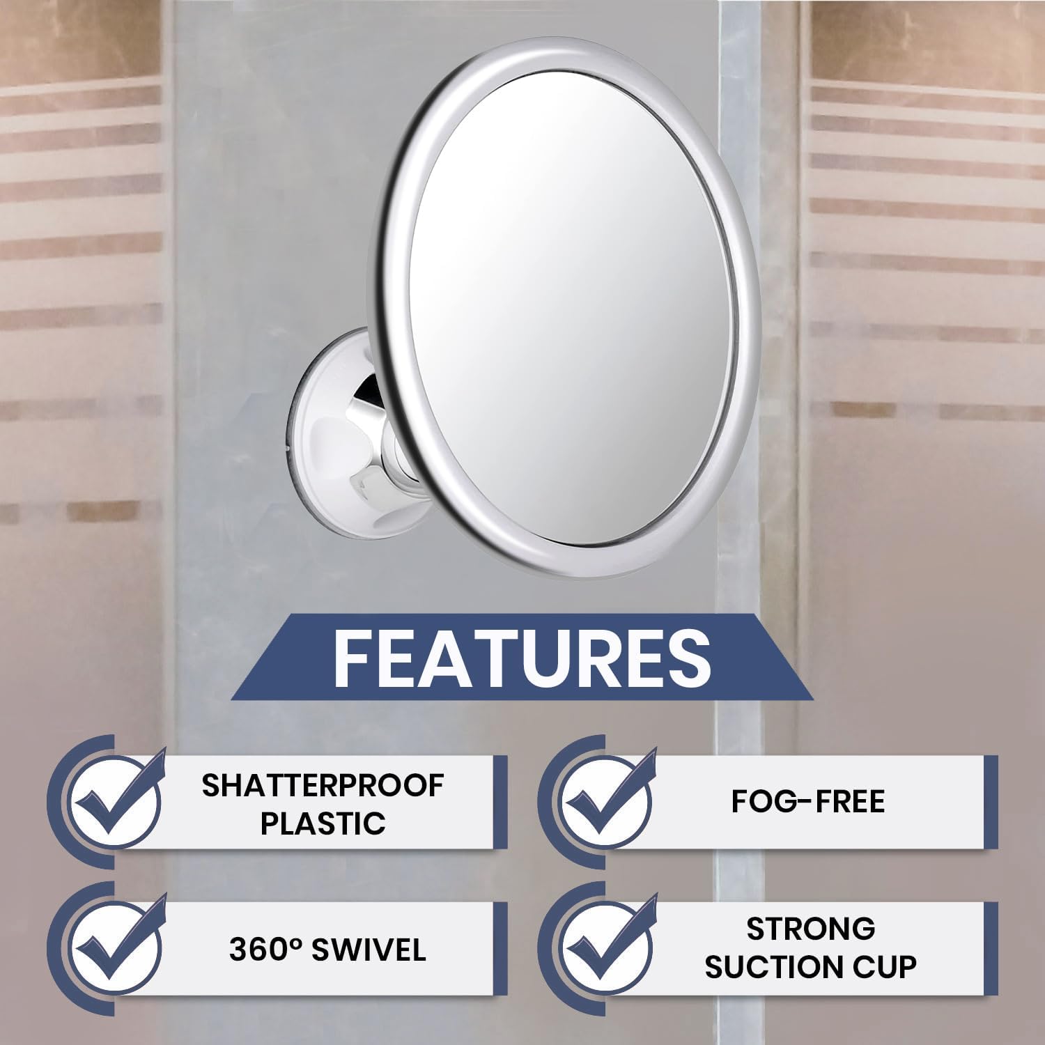 Espejo de Baño Antivaho para M - Shaving Mirror Suction reseña y precio
