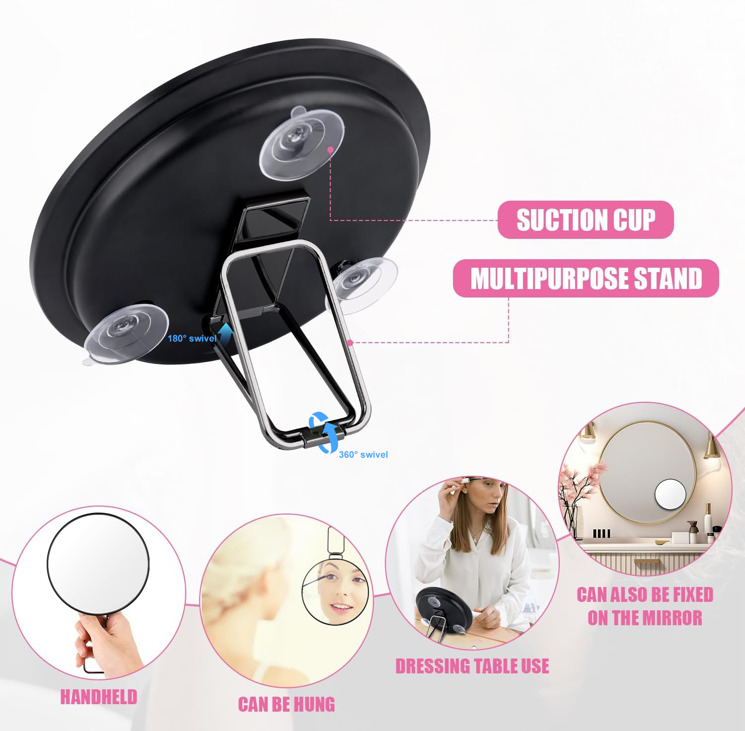 Espejo de Maquillaje Portátil  - Shaving Mirror Suction reseña y precio