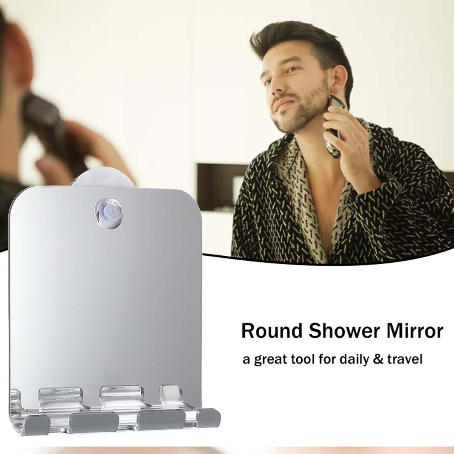 Espejo de viaje irrompible sin - Shaving Mirror Suction reseña y precio