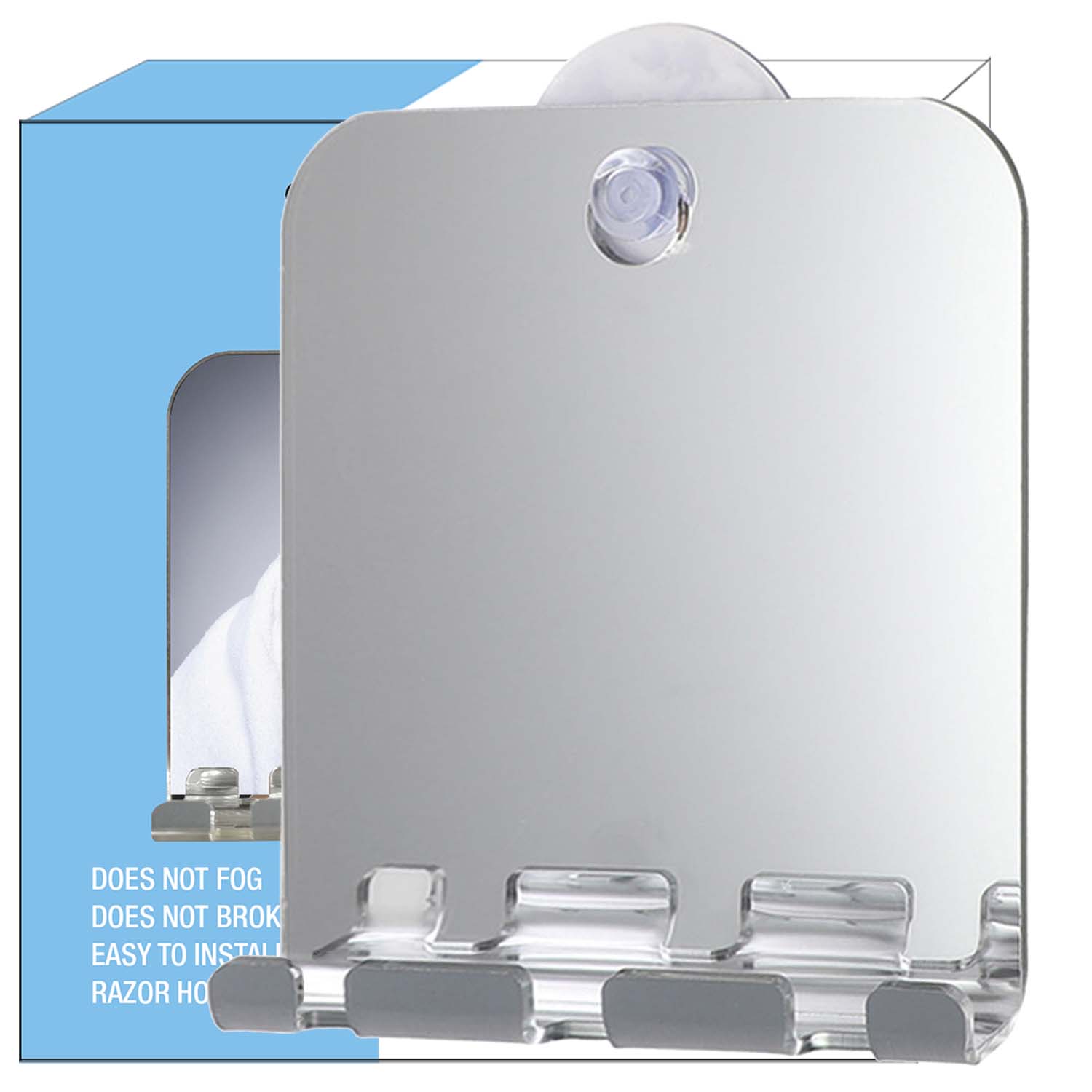 Espejo de viaje irrompible sin - Shaving Mirror Suction reseña y precio