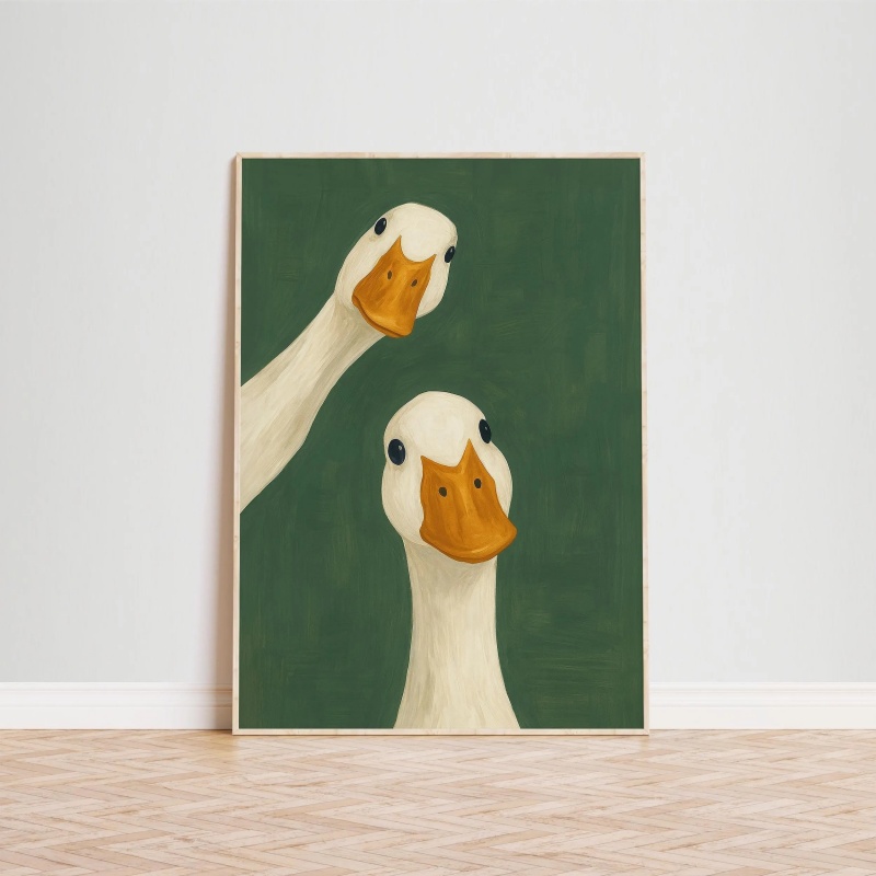 Póster de pato y ganso, arte d - Home Bathroom Painting Ideas reseña y precio