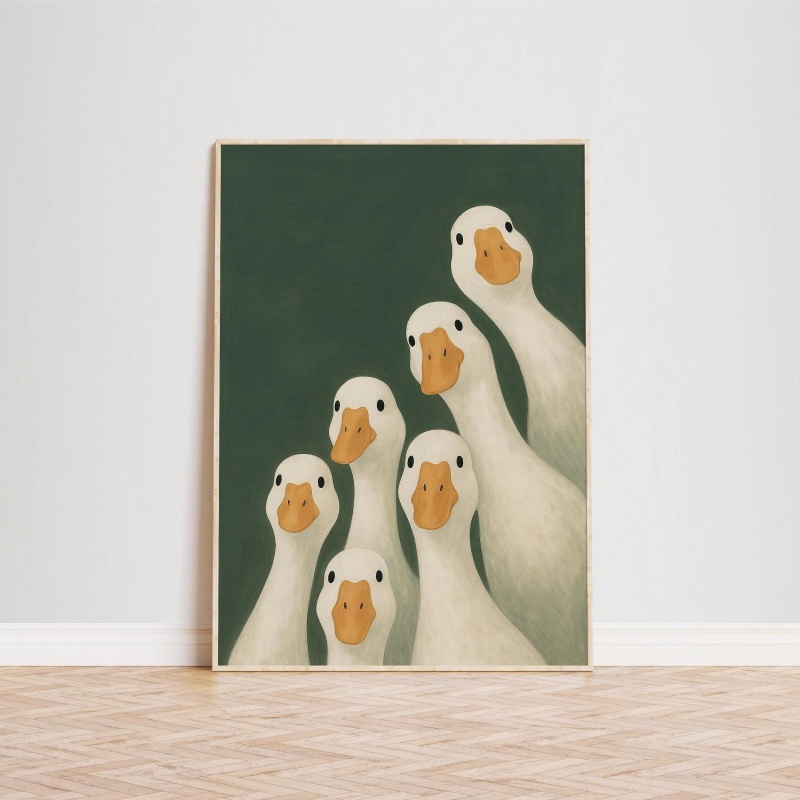 Póster de pato y ganso, arte d - Home Bathroom Painting Ideas reseña y precio